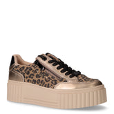 Sneaker platform in ecopelle stampa leopardo leo dune comb | Boscaini Scarpe