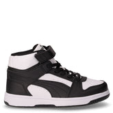 Rebound Slam sneaker in ecopelle bambino bianco nero | Boscaini Scarpe