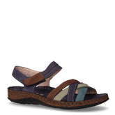 Sandalo in pelle blu moro oliva | Boscaini Scarpe