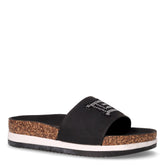 Ciabatta in ecopelle con strass nero - Summer Days Donna | Boscaini Scarpe