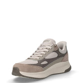 Bobs Squad 4 Core Look sneaker slip ins in ecopelle e tessuto taupe grigio | Boscaini Scarpe