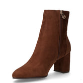 Tronchetto in tessuto con zip cannella | Boscaini Scarpe