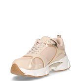 Sneaker in ecopelle e tessuto sabbia | Boscaini Scarpe