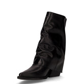 Stivaletto camperos in pelle con risvolto nero | Boscaini Scarpe