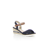 Sandalo con zeppa navy | Boscaini Scarpe