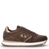 Ally Silver Gold sneaker in tessuto e pelle marrone | Boscaini Scarpe