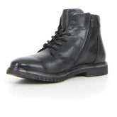 Stivaletto stringato con zip black | Boscaini Scarpe
