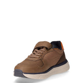 Sneaker bambino in ecopelle e tessuto marrone | Boscaini Scarpe