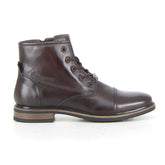 Stivaletto stringato con zip dark brown - Mid Season Sale Stivaletti Uomo | Boscaini Scarpe
