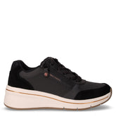Billion Flex Luxe Up sneaker in ecopelle con zeppa nero | Boscaini Scarpe