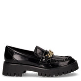 Mocassino in ecopelle con catena nero - Mocassini Donna | Boscaini Scarpe