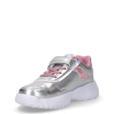 Sneaker in ecopelle bambina argento rosa | Boscaini Scarpe