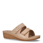 Ciabatta in ecopelle con strappi sabbia | Boscaini Scarpe