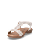 Sandalo in ecopelle con strass bianco | Boscaini Scarpe