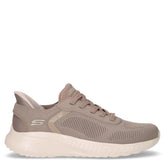 Bobs Squad Chaos Solid Step sneaker slip ins in tessuto taupe scuro | Boscaini Scarpe