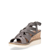 Sandalo in tessuto con tacco canna di fucile | Boscaini Scarpe