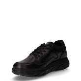 Scarpa sportiva in pelle con suola chunky nero | Boscaini Scarpe