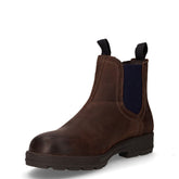 Quad stivaletto beatles in pelle ebano navy | Boscaini Scarpe