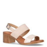 Sandalo con tacco beige - Sandali Con Tacco Donna | Boscaini Scarpe