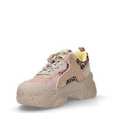 Bliss sneaker chunky in ecopelle beige rosa | Boscaini Scarpe