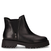 Stivaletto in pelle con suola chunky nero | Boscaini Scarpe