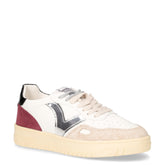 Sneaker in ecopelle bianco bordeaux - Sneakers Donna | Boscaini Scarpe