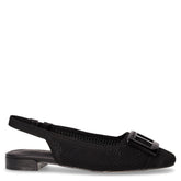 Slingback bassain tessuto traforato con fibbia nero - LAURA BIAGIOTTI | Boscaini Scarpe