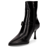 Tronchetto a punta in ecopelle nero | Boscaini Scarpe