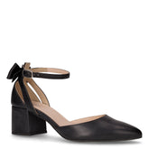 Sandalo con tacco in pelle nero - Sandali Con Tacco Donna | Boscaini Scarpe