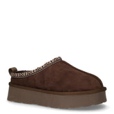 Stivaletto caldo in tessuto con platform marrone scuro - Stivaletti Donna | Boscaini Scarpe