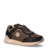 TRravis Plus Jenna sneaker in tessuto e pelle marrone multicolor | Boscaini Scarpe