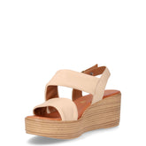 Sandalo con zeppa beige | Boscaini Scarpe