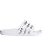 Adilette Aqua ciabatta di gomma ragazzo white silver - Ciabatte Bambino | Boscaini Scarpe