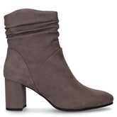 Tronchetto in tessuto con zip grigio | Boscaini Scarpe