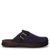 Ciabatta in tessuto blu lana | Boscaini Scarpe