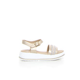 Sandalo con zeppa da bambina platino argento - Sysdat conteggio prodotti | Boscaini Scarpe