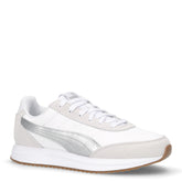 R78 sneaker in ecopelle bianco argento beige | Boscaini Scarpe