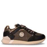 TRravis Plus Jenna sneaker in tessuto e pelle marrone multicolor | Boscaini Scarpe