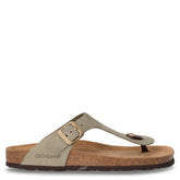 Sara ciabatta infradito in pelle salvia - GRUNLAND | Boscaini Scarpe