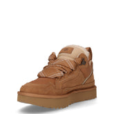 Lowmel sneaker in pelle e tessuto noce | Boscaini Scarpe