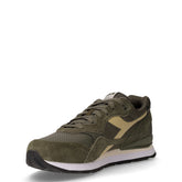 Advance sneaker in pelle scamosciata e tessuto verde rospo | Boscaini Scarpe