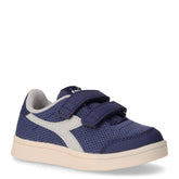 Bonny Mesh TD sneaker in tessuto ed ecopelle bambino blu insegna grigio | Boscaini Scarpe