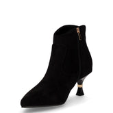 Tronchetto a punta in tessuto nero | Boscaini Scarpe