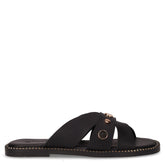 Ciabatta in pelle con borchie nero - Summer Days Donna | Boscaini Scarpe