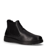Stivaletto in pelle e tessuto nero | Boscaini Scarpe