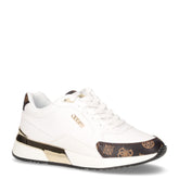 Sneaker in ecopelle bianco marrone - Sneakers Donna | Boscaini Scarpe