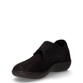 Pantofola in tessuto con strappo nero | Boscaini Scarpe