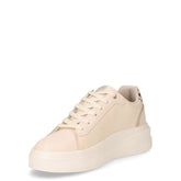 Sneaker in ecopelle con platform beige | Boscaini Scarpe