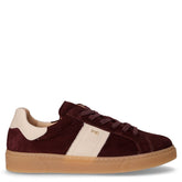 Sneaker in pelle scamosciata bordeaux | Boscaini Scarpe