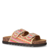 Ciabatta in rafia intrecciata arancione multicolor - Donna | Boscaini Scarpe